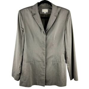 Vintage Cache Hidden Button Gray Blazer Structured Fit‎ Size 12